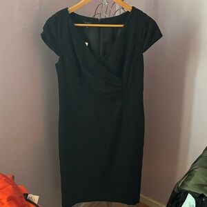 NWT Talbots Shimmering Black Midi Dress
